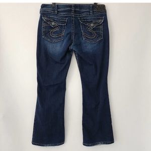 Silver Jeans Suki Bootcut Large Stitching dark wash womens size 34 / 30
